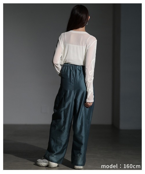 Sawa a la mode（サワアラモード）の「コード刺繍シアートップス（Tシャツ/カットソー・レディース・ブラック/オフホワイト・FREE）」の19枚目の写真