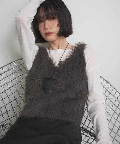 セール】フェザーヤーンベスト（ベスト）｜Shelly island（シェリー