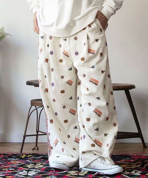 チャイハネ（チャイハネ）の「【チャイハネ】ジャーティコーデュロイMEN'S刺繍パンツ（その他パンツ・メンズ・ターコイズブルー/ワイン/ホワイト・FREE）」の2枚目の写真