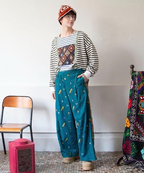 チャイハネ（チャイハネ）の「【チャイハネ】ジャーティコーデュロイMEN'S刺繍パンツ（その他パンツ・メンズ・ターコイズブルー/ワイン/ホワイト・FREE）」の11枚目の写真