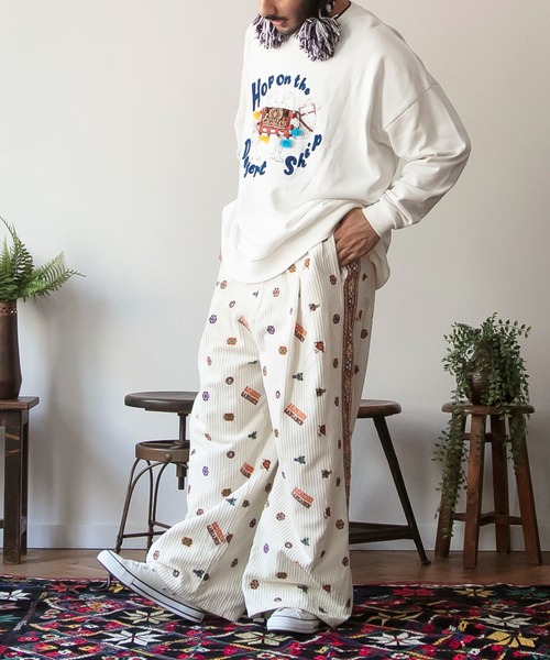チャイハネ（チャイハネ）の「【チャイハネ】ジャーティコーデュロイMEN'S刺繍パンツ（その他パンツ・メンズ・ターコイズブルー/ワイン/ホワイト・FREE）」の13枚目の写真