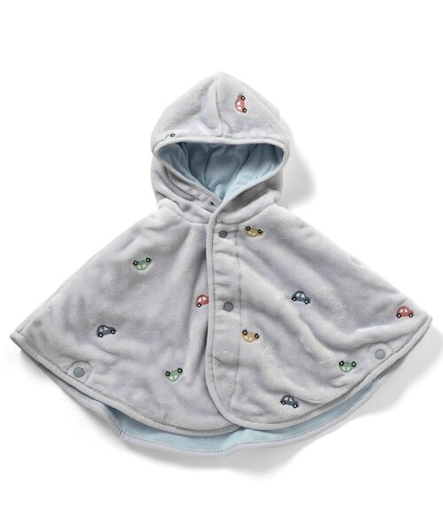 apres les cours(アプレレクール)の「ボア刺繍マント(その他ベビーウェア・キッズ・ブラウン/ライトグレー/アイボリー・80/90)」の3枚目の写真