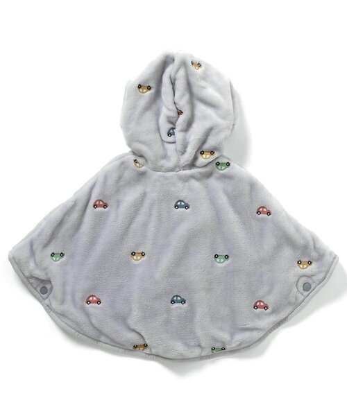 apres les cours(アプレレクール)の「ボア刺繍マント(その他ベビーウェア・キッズ・ブラウン/ライトグレー/アイボリー・80/90)」の4枚目の写真