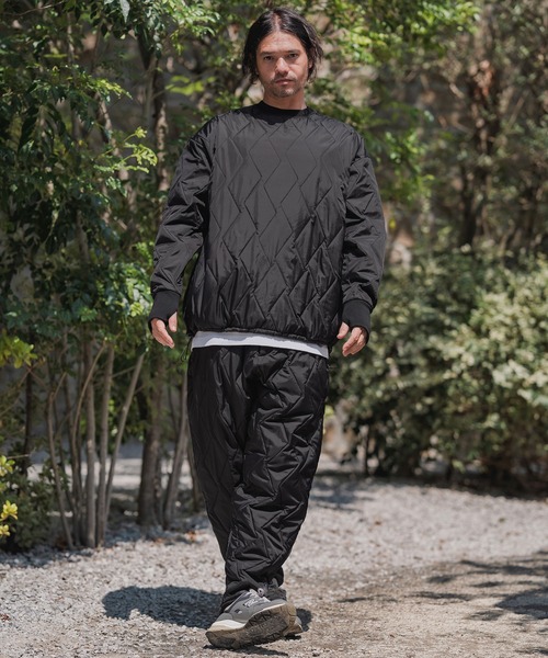 CAMBIO(カンビオ)の「mlt5429-Nylon Mini Ripstop Wave Quilting Pullover キルティングプルオーバー(A55925cmb)(Tシャツ/カットソー・メンズ・ブラック/オリーブ・S/M/L)」の10枚目の写真