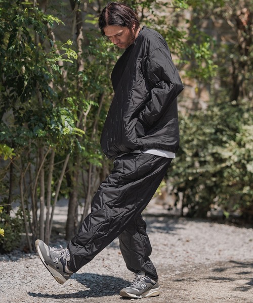 CAMBIO(カンビオ)の「mlt5429-Nylon Mini Ripstop Wave Quilting Pullover キルティングプルオーバー(A55925cmb)(Tシャツ/カットソー・メンズ・ブラック/オリーブ・S/M/L)」の12枚目の写真