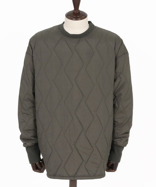 CAMBIO(カンビオ)の「mlt5429-Nylon Mini Ripstop Wave Quilting Pullover キルティングプルオーバー(A55925cmb)(Tシャツ/カットソー・メンズ・ブラック/オリーブ・S/M/L)」の13枚目の写真