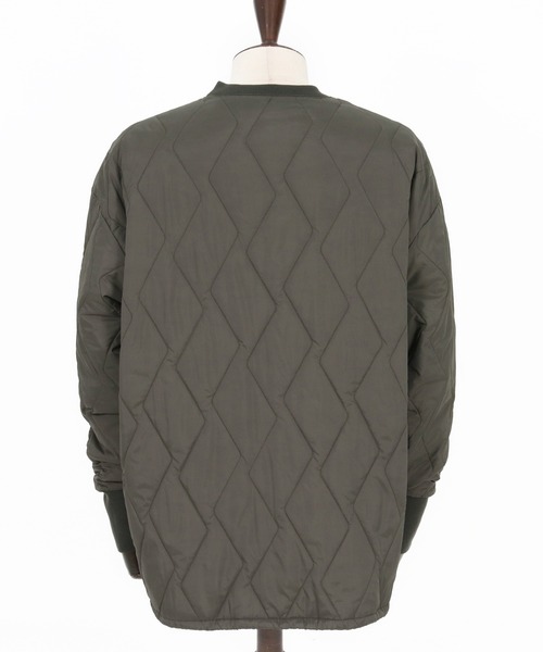CAMBIO(カンビオ)の「mlt5429-Nylon Mini Ripstop Wave Quilting Pullover キルティングプルオーバー(A55925cmb)(Tシャツ/カットソー・メンズ・ブラック/オリーブ・S/M/L)」の14枚目の写真
