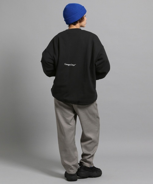 GEORGE'S(ジョージズ)の「チドリワイドテーパーパンツ(スラックス・メンズ・グレー/アイボリー・MEDIUM/LARGE)」の6枚目の写真