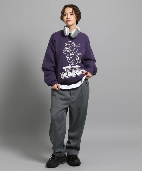 GEORGE'S(ジョージズ)の「チドリワイドテーパーパンツ(スラックス・メンズ・グレー/アイボリー・MEDIUM/LARGE)」の13枚目の写真