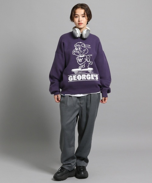 GEORGE'S(ジョージズ)の「チドリワイドテーパーパンツ(スラックス・メンズ・グレー/アイボリー・MEDIUM/LARGE)」の15枚目の写真