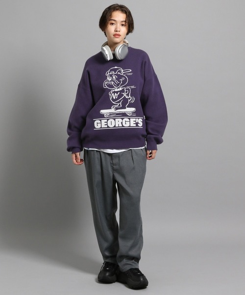 GEORGE'S(ジョージズ)の「チドリワイドテーパーパンツ(スラックス・メンズ・グレー/アイボリー・MEDIUM/LARGE)」の16枚目の写真