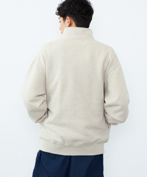 Lee（リー）の「Lee/リー ハーフジップスウェット 裏起毛（スウェット・メンズ・ブラック/ベージュ/オフホワイト・SMALL/MEDIUM/LARGE/X-LARGE）」の11枚目の写真