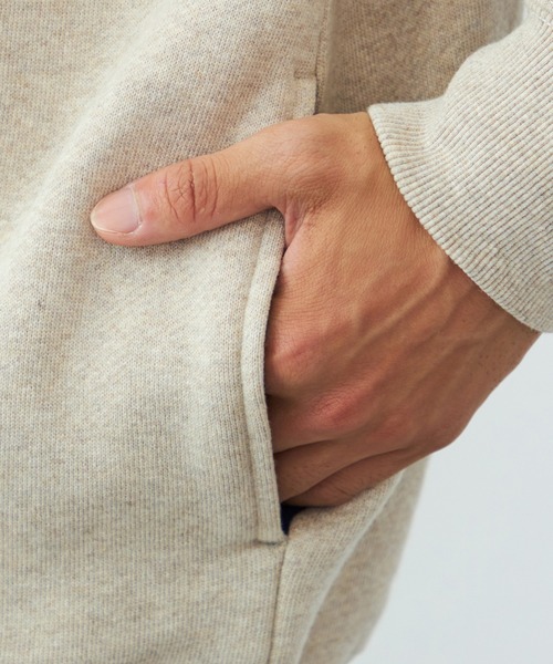 Lee（リー）の「Lee/リー ハーフジップスウェット 裏起毛（スウェット・メンズ・ブラック/ベージュ/オフホワイト・SMALL/MEDIUM/LARGE/X-LARGE）」の14枚目の写真