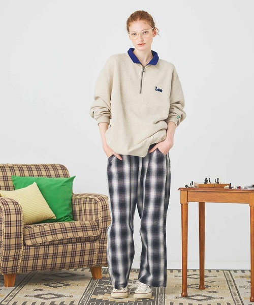 Lee（リー）の「Lee/リー ハーフジップスウェット 裏起毛（スウェット・メンズ・ブラック/ベージュ/オフホワイト・SMALL/MEDIUM/LARGE/X-LARGE）」の19枚目の写真