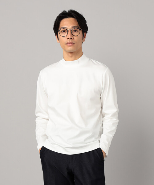 COMME CA MEN(コムサメン)の「シルキーポンチ モックネック長袖Tシャツ(Tシャツ/カットソー・メンズ・ホワイト/チャコールグレー/ブラック・M/L)」の8枚目の写真