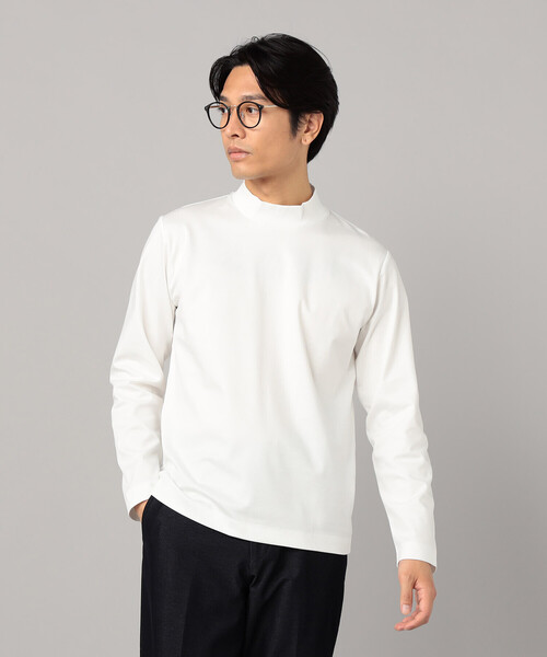 COMME CA MEN(コムサメン)の「シルキーポンチ モックネック長袖Tシャツ(Tシャツ/カットソー・メンズ・ホワイト/チャコールグレー/ブラック・M/L)」の13枚目の写真