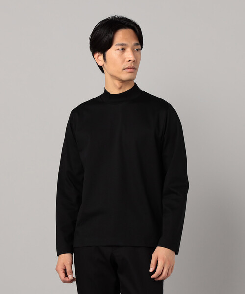COMME CA MEN(コムサメン)の「シルキーポンチ モックネック長袖Tシャツ(Tシャツ/カットソー・メンズ・ホワイト/チャコールグレー/ブラック・M/L)」の9枚目の写真