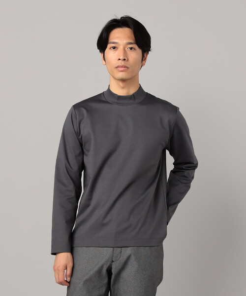 COMME CA MEN(コムサメン)の「シルキーポンチ モックネック長袖Tシャツ(Tシャツ/カットソー・メンズ・ホワイト/チャコールグレー/ブラック・M/L)」の14枚目の写真