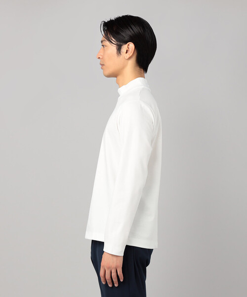 COMME CA MEN(コムサメン)の「シルキーポンチ モックネック長袖Tシャツ(Tシャツ/カットソー・メンズ・ホワイト/チャコールグレー/ブラック・M/L)」の20枚目の写真