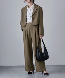 【超美品】カーキ グリーンスーツセット (ジャケット・スラックス) 580dcbe58111b3f6b92dc74105051c