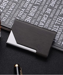 F&D : 木目柄ステンレス名刺入れ