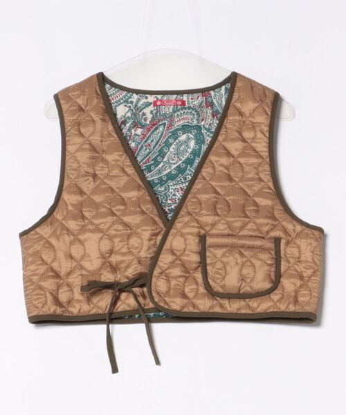 チャイハネ（チャイハネ）の「【チャイハネ】イキライド キルティングベスト（ベスト・レディース・キャメル/ネイビー・FREE）」の5枚目の写真