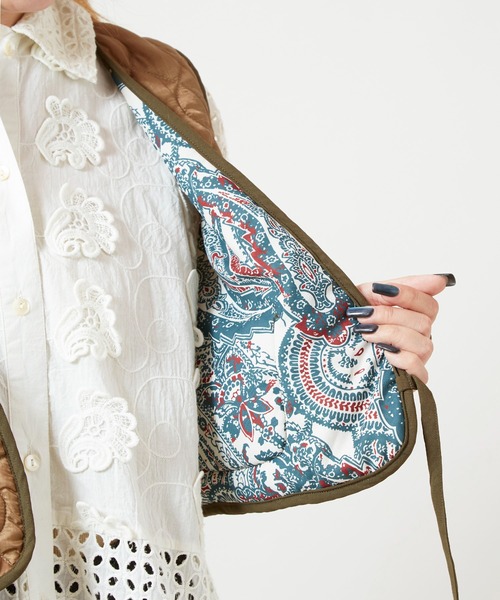 チャイハネ（チャイハネ）の「【チャイハネ】イキライド キルティングベスト（ベスト・レディース・キャメル/ネイビー・FREE）」の9枚目の写真