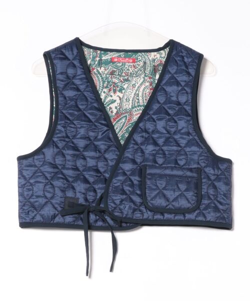 チャイハネ（チャイハネ）の「【チャイハネ】イキライド キルティングベスト（ベスト・レディース・キャメル/ネイビー・FREE）」の3枚目の写真