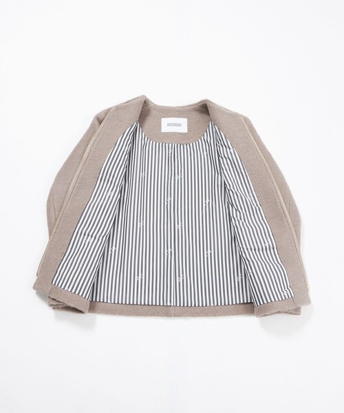 MACKINTOSH PHILOSOPHY(マッキントッシュ フィロソフィー)の「【WEB&一部店舗限定】ウールパイルノーカラーショートコート(ノーカラーコート・レディース・ホワイト系その他/ベージュ/ブラック・36/38)」の11枚目の写真