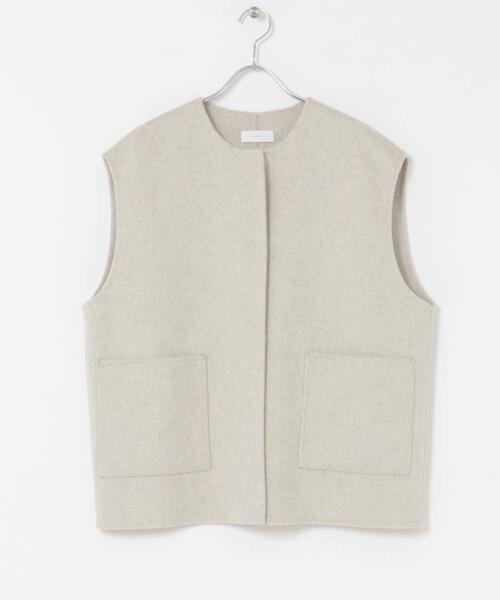 新品　かぐれ　今季　2025秋冬　ウールリバーベスト　オートミール ウールリバーベスト（その他アウター）｜かぐれ（カグレ）の