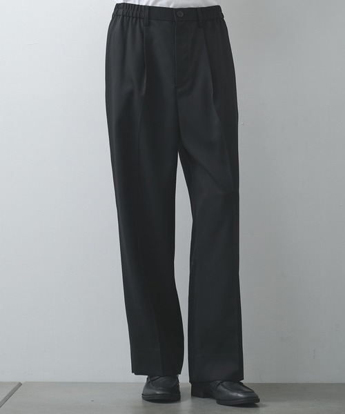 STUDIOUS（ステュディオス）の「【STUDIOUS】BAP WOOL スラックス（スラックス・メンズ・ダークブラウン/ブラック・1/2）」の2枚目の写真