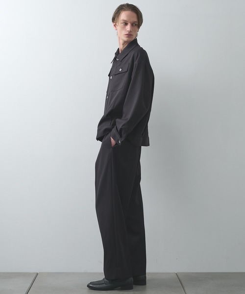 STUDIOUS（ステュディオス）の「【STUDIOUS】BAP WOOL スラックス（スラックス・メンズ・ダークブラウン/ブラック・1/2）」の21枚目の写真