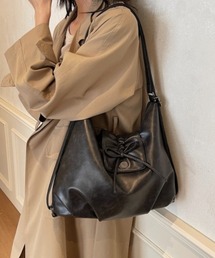 yuue' ( wear )（ユーイ）の「2WAYリボンショルダーバッグ/リュック/A4サイズ収納可（ショルダーバッグ）」