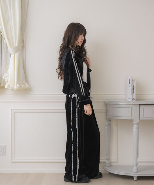 ems excite（エムズエキサイト）の「【セットアップ対応】レースアップベロアPT（その他パンツ・レディース・ブラック/ピンク/ブラウン・FREE）」の5枚目の写真