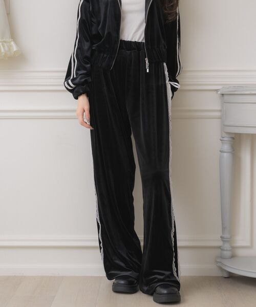 ems excite（エムズエキサイト）の「【セットアップ対応】レースアップベロアPT（その他パンツ・レディース・ブラック/ピンク/ブラウン・FREE）」の8枚目の写真