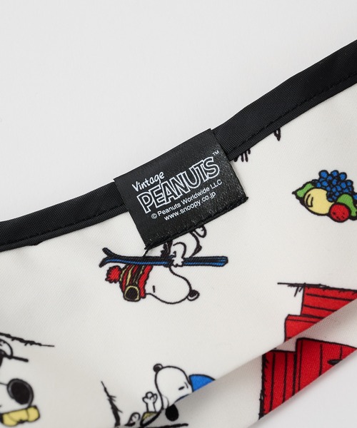 FRUIT OF THE LOOM(フルーツオブザルーム)の「【FRUIT OF THE LOOM】FRUIT OF THE LOOM x PEANUTS スヌーピー ミニエコバッグ(エコバッグ/サブバッグ・レディース・チャコールグレー/マルチ/アイボリー・FREE)」の6枚目の写真
