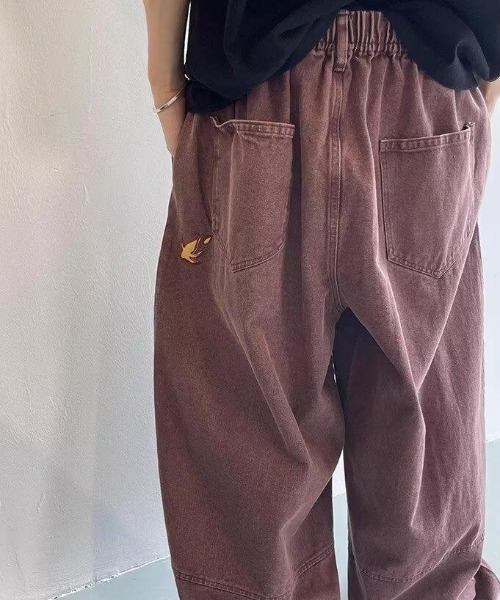 B.R.U（ブル）の「ヴィンテージライクワイドテーパードデニムパンツ（デニムパンツ・メンズ・ボルドー・MEDIUM/LARGE）」の12枚目の写真