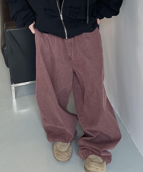 B.R.U（ブル）の「ヴィンテージライクワイドテーパードデニムパンツ（デニムパンツ・メンズ・ボルドー・MEDIUM/LARGE）」の3枚目の写真