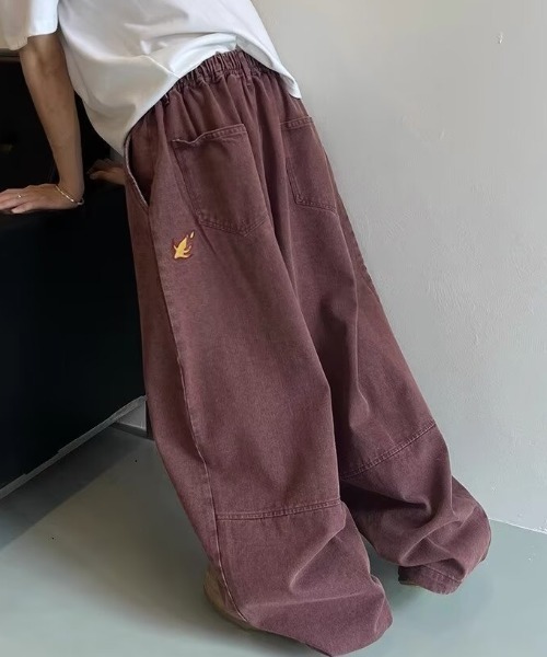 B.R.U（ブル）の「ヴィンテージライクワイドテーパードデニムパンツ（デニムパンツ・メンズ・ボルドー・MEDIUM/LARGE）」の8枚目の写真