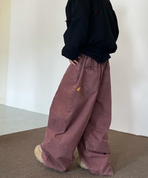 B.R.U（ブル）の「ヴィンテージライクワイドテーパードデニムパンツ（デニムパンツ・メンズ・ボルドー・MEDIUM/LARGE）」の13枚目の写真