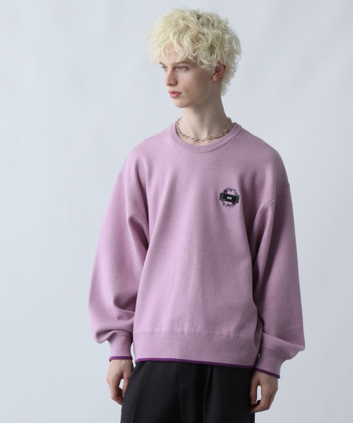 HARE(ハレ)の「MILKYフワニットシシュウプルオーバー(HARE)(ニット/セーター・メンズ・ブルー/ブラック/ホワイト/パープル・SMALL/MEDIUM)」の12枚目の写真