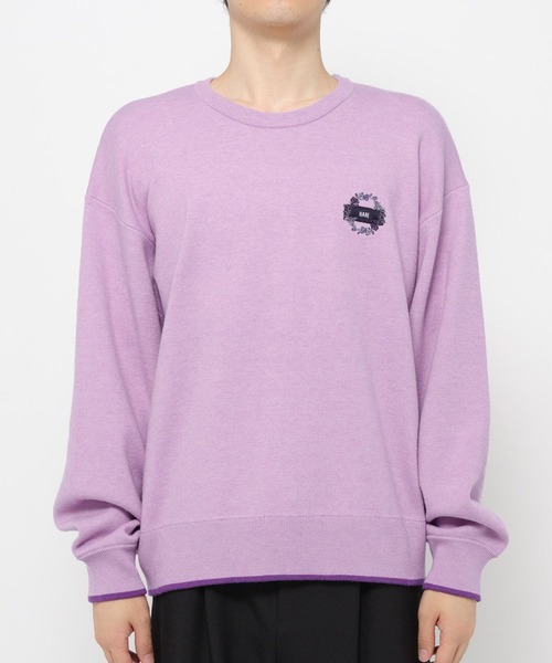 HARE(ハレ)の「MILKYフワニットシシュウプルオーバー(HARE)(ニット/セーター・メンズ・ブルー/ブラック/ホワイト/パープル・SMALL/MEDIUM)」の14枚目の写真