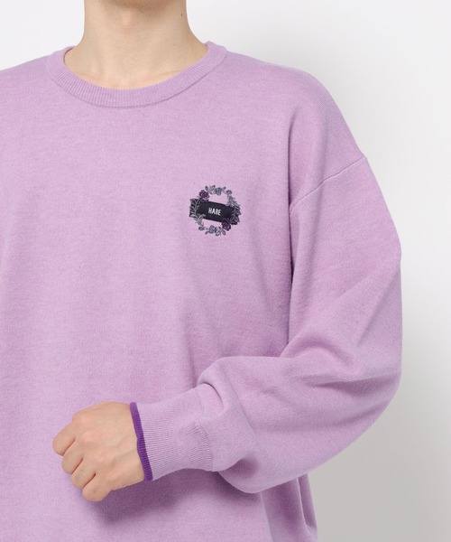 HARE(ハレ)の「MILKYフワニットシシュウプルオーバー(HARE)(ニット/セーター・メンズ・ブルー/ブラック/ホワイト/パープル・SMALL/MEDIUM)」の18枚目の写真