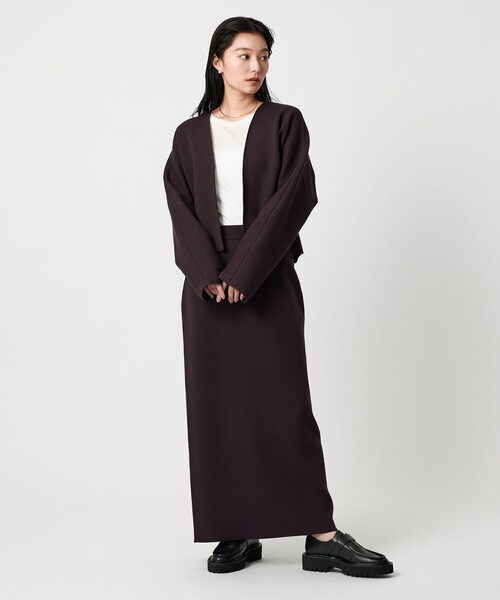 MARW UNITED ARROWS（マルゥ ユナイテッドアローズ）の「＜MARW UNITED ARROWS＞ニット タイト スカート（スカート・レディース・ブラック/ダークブラウン・38/36）」の6枚目の写真