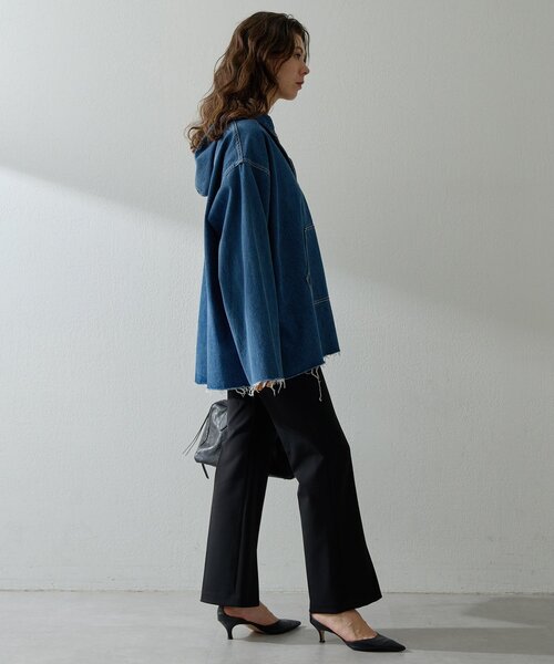 Whim Gazette(ウィムガゼット)の「デニムフーディー(シャツ/ブラウス・レディース・ブルー・FREE)」の3枚目の写真