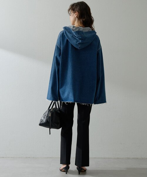 Whim Gazette(ウィムガゼット)の「デニムフーディー(シャツ/ブラウス・レディース・ブルー・FREE)」の4枚目の写真
