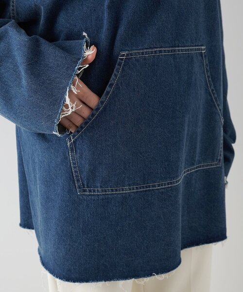 Whim Gazette(ウィムガゼット)の「デニムフーディー(シャツ/ブラウス・レディース・ブルー・FREE)」の11枚目の写真
