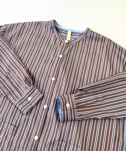 Q（キュー）の「ポケット刺繍ロングシャツ（シャツワンピース・レディース・ブラック系その他/ブラウン系その他・MEDIUM）」の10枚目の写真