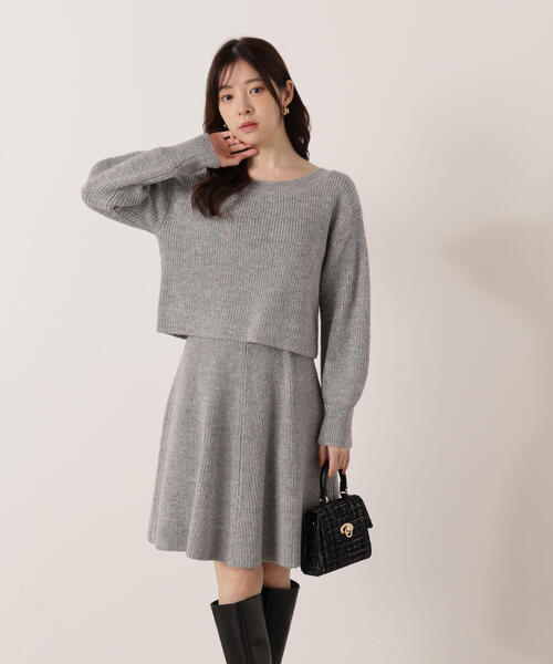 PROPORTION BODY DRESSING（プロポーションボディドレッシング）の「片畦ミニＳＥＴＵＰ / 1215240002（ワンピース・レディース・グレー系その他/ピンク/ベージュ・MEDIUM/SMALL）」の6枚目の写真
