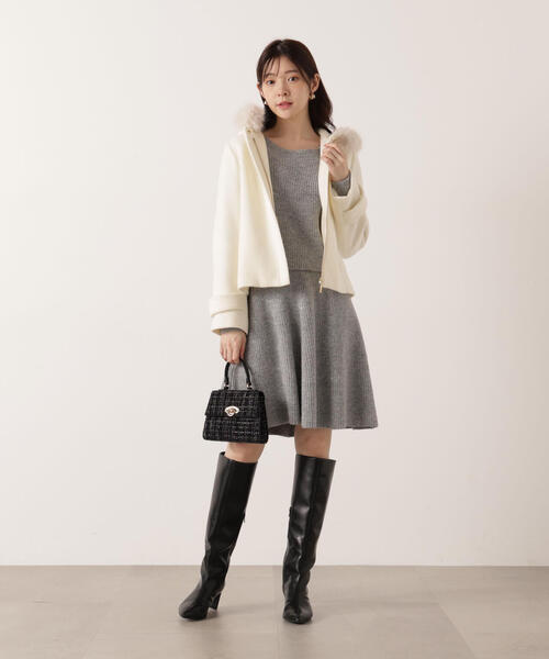 PROPORTION BODY DRESSING（プロポーションボディドレッシング）の「片畦ミニＳＥＴＵＰ / 1215240002（ワンピース・レディース・グレー系その他/ピンク/ベージュ・MEDIUM/SMALL）」の12枚目の写真